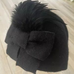Vintage August Hat Women's Black Wool Hat